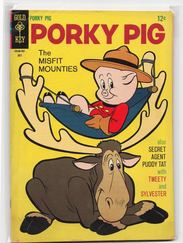 Porky Pig #13 (Gold Key, 1967), raw, ungraded comic book — front cover