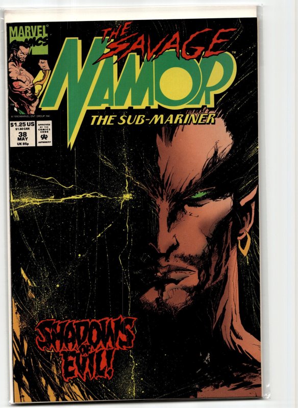 Namor, the Sub-Mariner #38 (Marvel Comics, 1993), raw, ungraded comic book — front cover