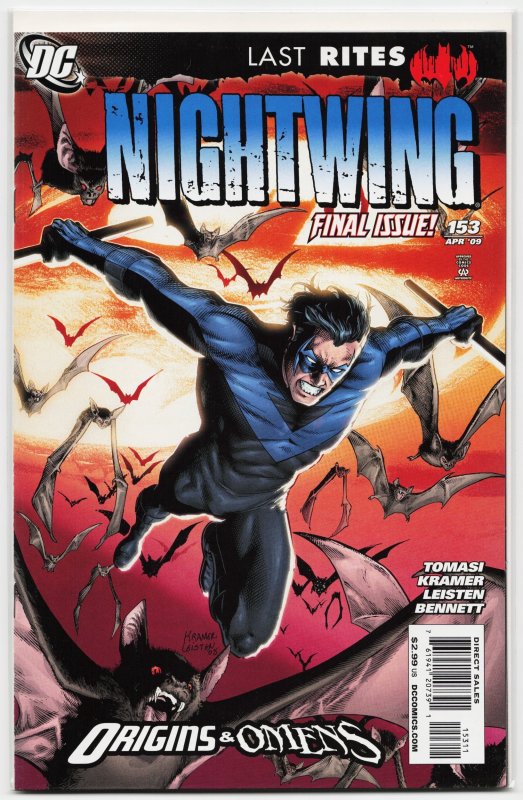 Nightwing #153 (DC Comics, 2009), raw, ungraded comic book — front cover