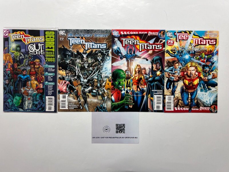 4 Teen Titans DC Comic Books # 1 75 76 77 Batman Superman Wonder Woman 2 JS43, raw, ungraded comic book — front cover