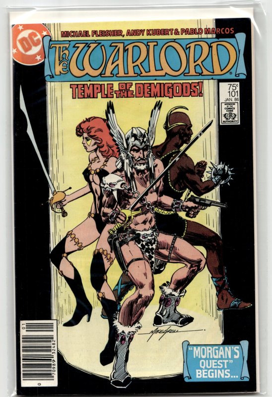 Warlord #101 (DC Comics, 1986), raw, ungraded comic book — front cover