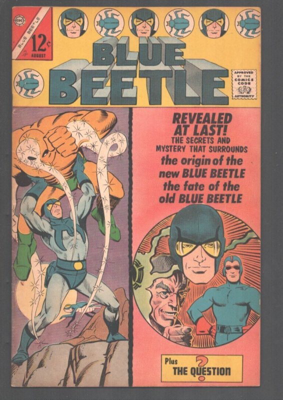 Blue Beetle #2 (Charlton Comics, 1967), raw comic book in VF condition — front cover