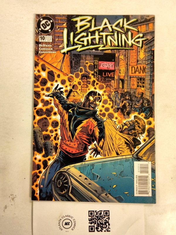 Black Lightning #10 (DC Comics), raw comic book in NM condition — front cover