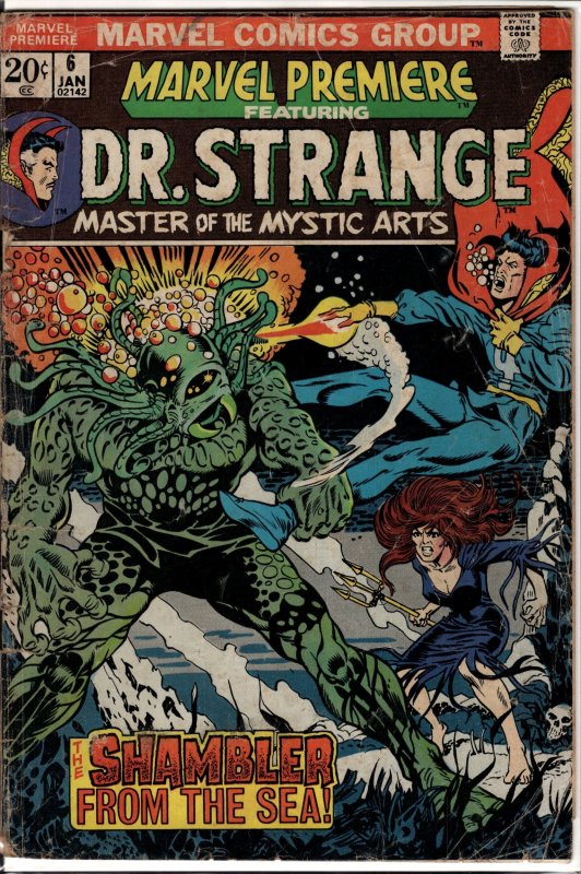 Marvel Premiere #6 (Marvel Comics, 1973), raw, ungraded comic book — front cover