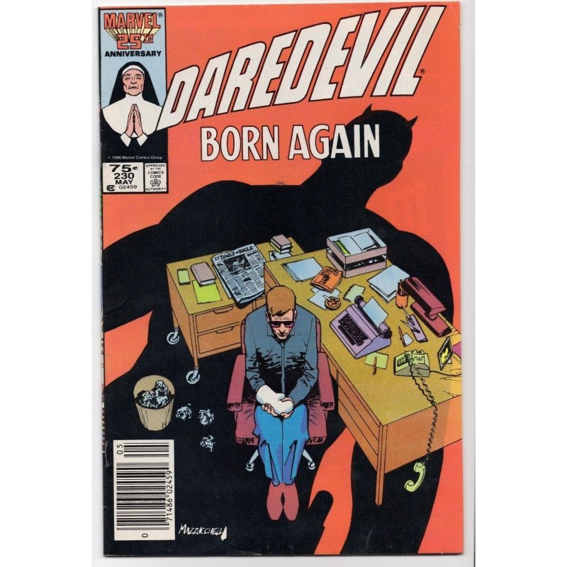 Daredevil #230 (Marvel Comics, 1986), raw comic book in VF- 7.5 condition — front cover