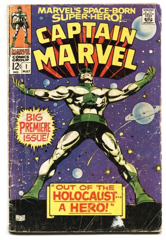 Captain Marvel #1-1968-Cosmic Marvel- VG (Marvel Comics), raw, ungraded comic book — front cover