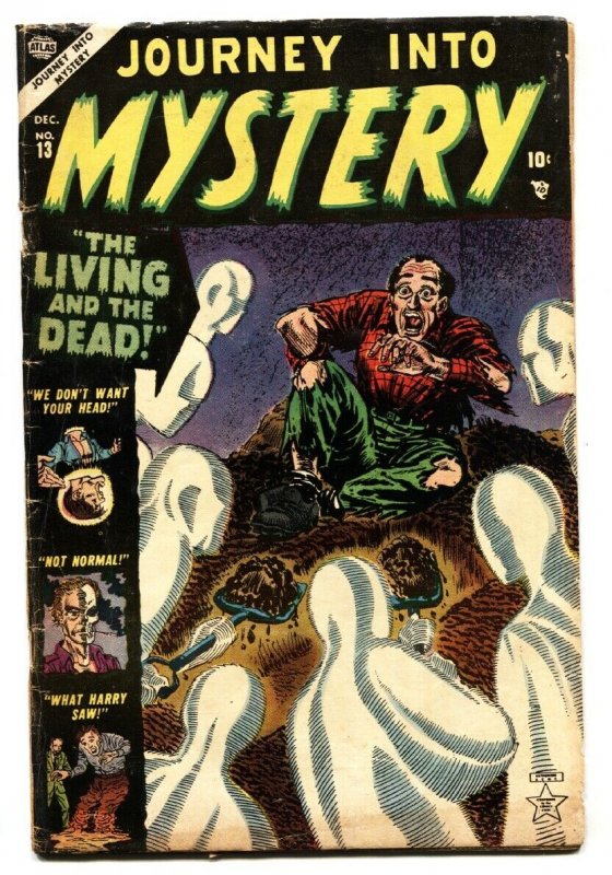 Journey into Mystery #13 (Marvel Comics, 1953), raw comic book in VG- condition — front cover
