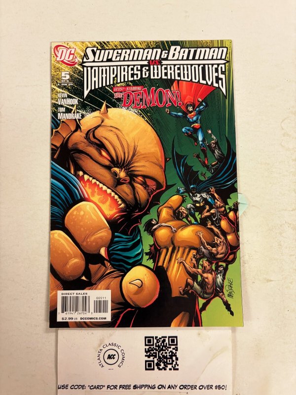 Superman & Batman VS Vampires & Werewolves #5 (DC Comics), raw comic book in NM condition — front cover