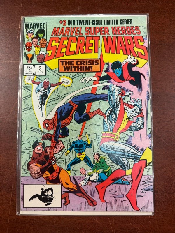 Marvel Super Heroes Secret Wars #3 (Marvel Comics, 1984), raw comic book in NM condition — front cover