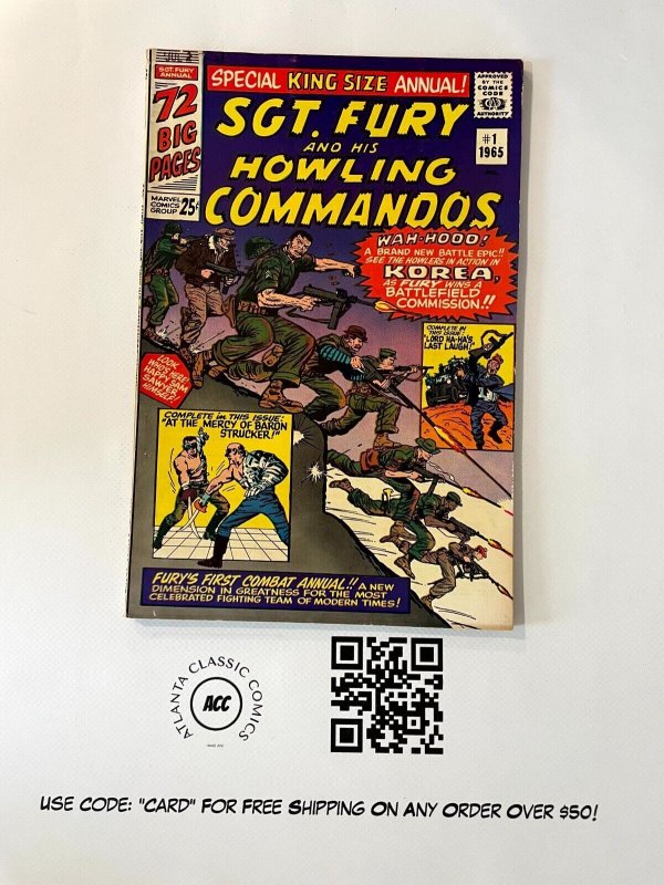 Sgt. Fury & His Howling Commandos Annual #1 (Marvel Comics), raw comic book in VF condition — front cover