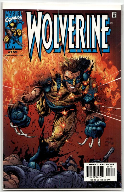 Wolverine #159 (Marvel Comics, 2001), raw, ungraded comic book — front cover