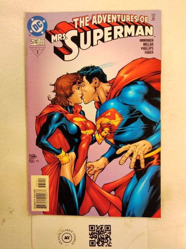 The Adventures of Superman #574 (DC Comics), raw comic book in NM condition — front cover