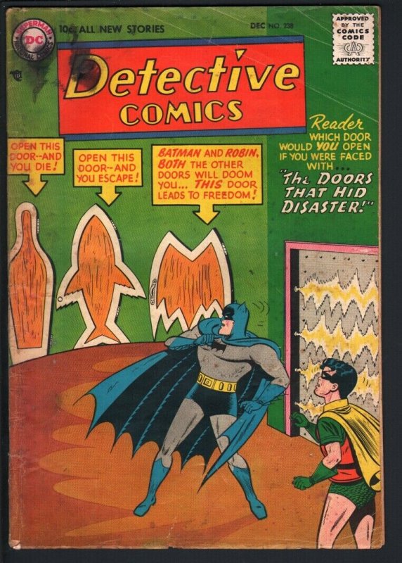 Detective #238-1955-Batman/robin/john Jones--Vg Minus VG- (DC Comics), raw comic book in VG condition — front cover