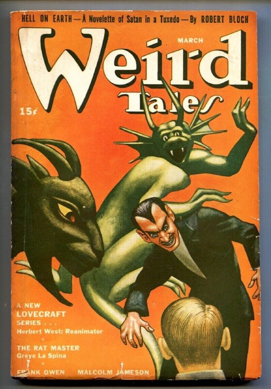 Weird Tales March 1942- Hannes Bok- Reanimator Story by Lovecraft Pulp Magazine (Weird Tales, 1942), raw, ungraded comic book — front cover