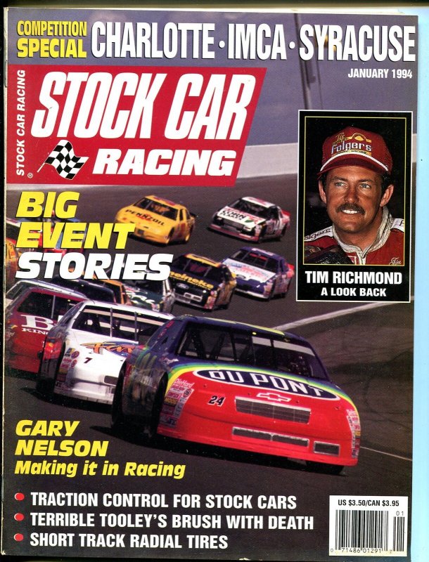 Stock Car Racing 1/1994-Jeff Gordon #24, raw comic book in FN condition — front cover