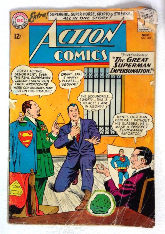 Action #306 (DC Comics, 1963), raw comic book in FR condition — front cover