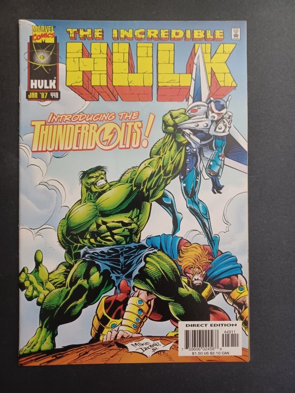 Incredible Hulk #449 (Marvel Comics, 1997), raw comic book in VF condition — front cover