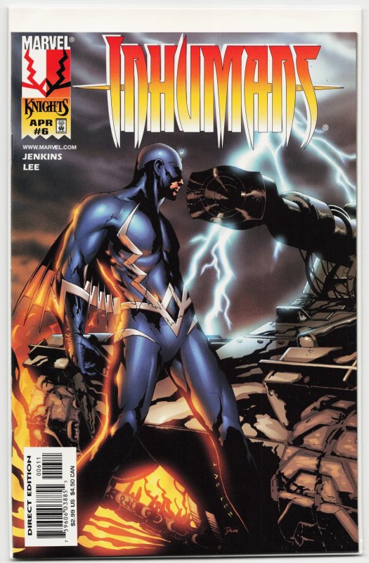Inhumans #6 (Marvel Comics, 1999), raw, ungraded comic book — front cover