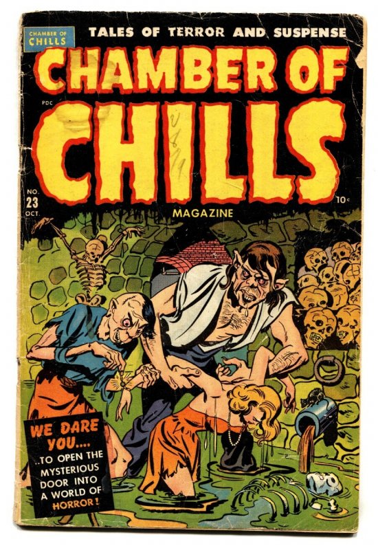 Chamber of Thrills #23 (1951), raw, ungraded comic book — front cover