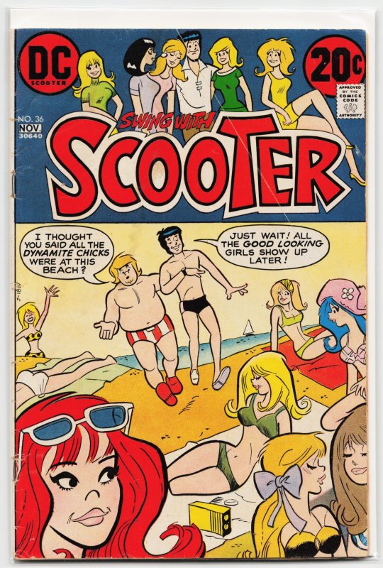Swing with Scooter #36 (Archie Comics, 1971), raw, ungraded comic book — front cover