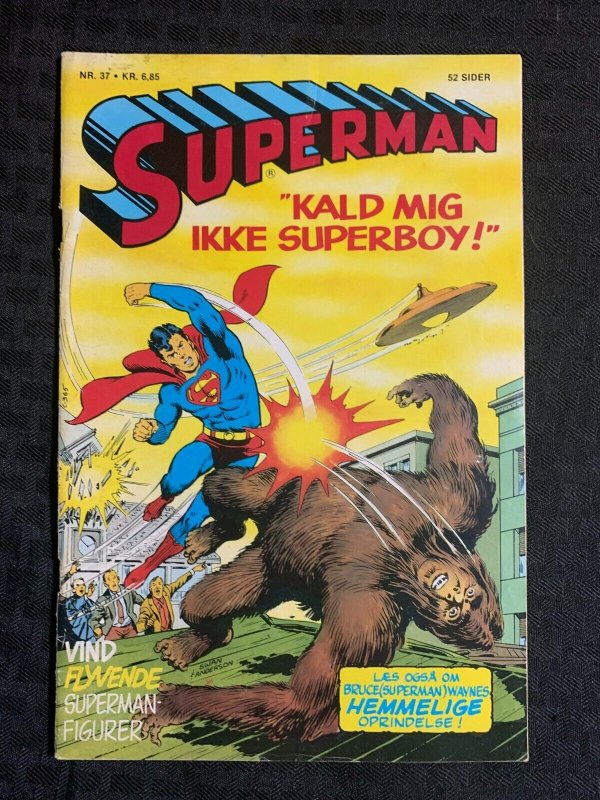1981 Superman Kald Mig Ikke Superboy #37 (1981), raw comic book in VG/FN 5.0 condition — front cover