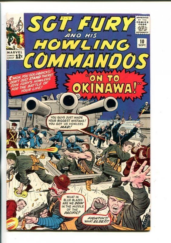 Sgt. Fury and His Howling Commandos #10 (Marvel Comics), raw comic book in VF/NM condition — front cover