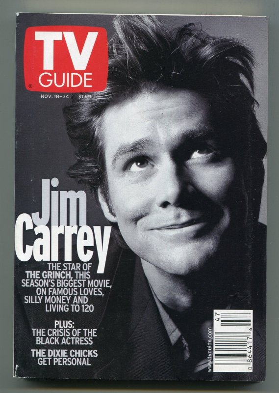 MAG: TV Guide-Jim Carrey-New York-Metropolitan Edition-Nov 2000-VG (2000), raw comic book in VG condition — front cover