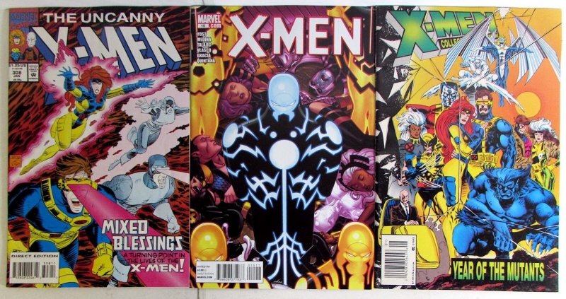 X-Men Lot of 3 #15, Uncanny 308, Collectors Preview 1 2011 Marvel Cyclops Comics (Marvel Comics, 2011), raw, ungraded comic book — front cover