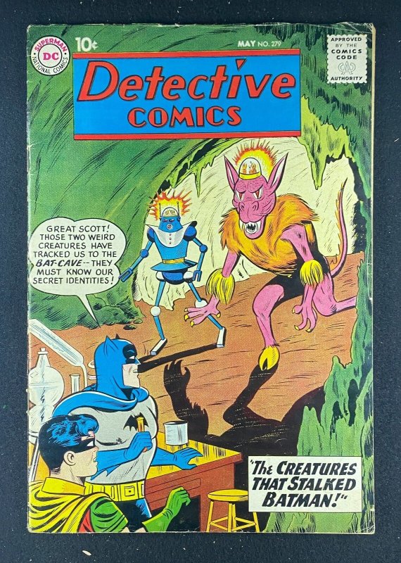 Detective Comics #279 (DC Comics, 1937), raw comic book in VG/FN 5.0 condition — front cover