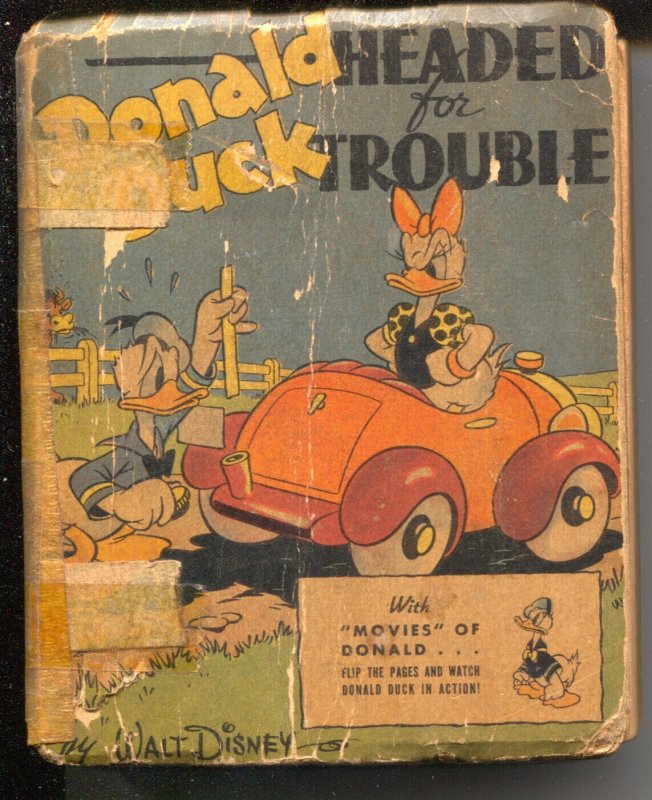 Donald Duck Headed for Trouble #1430 (1942), raw, ungraded comic book — front cover