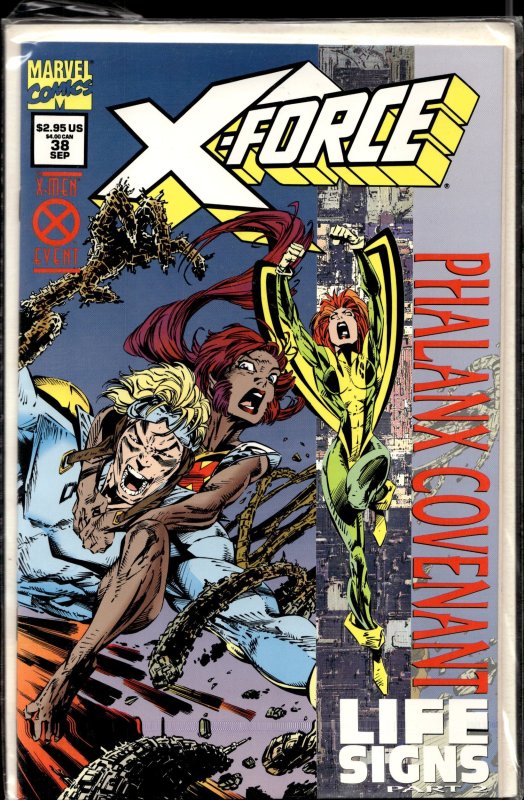 X-Force #38 (Marvel Comics, 1994), raw, ungraded comic book — front cover
