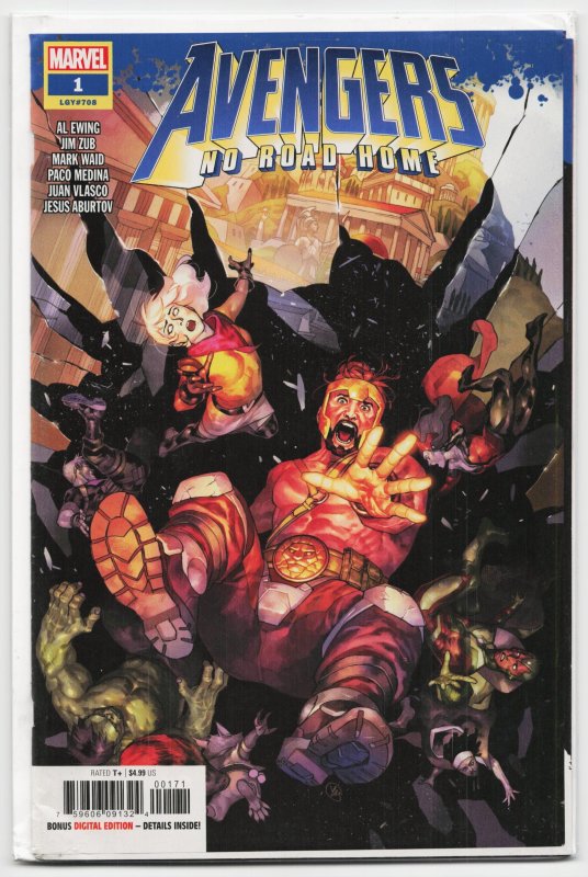 Avengers: No Road Home #1 (2019), raw, ungraded comic book — front cover