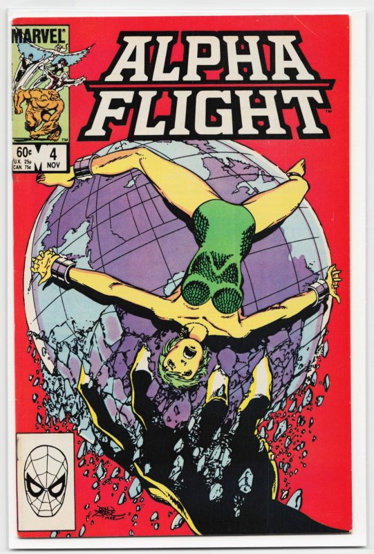 Alpha Flight #4 (Marvel Comics, 1983), raw, ungraded comic book — front cover