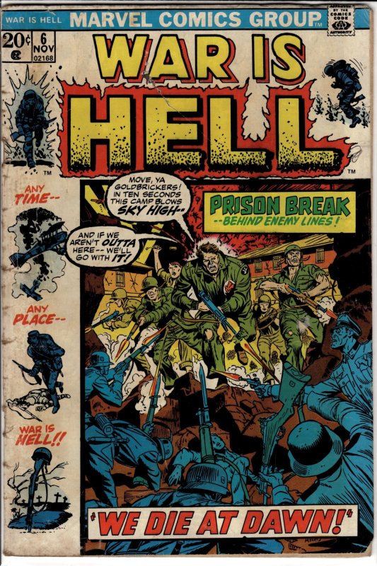 War is Hell #6 (Marvel Comics, 1973), raw, ungraded comic book — front cover