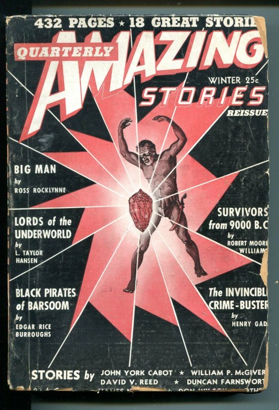 Amazing Stories Quarterly Pulp Winter 1941-Burroughs-John CARTER-good (1941), raw, ungraded comic book — front cover