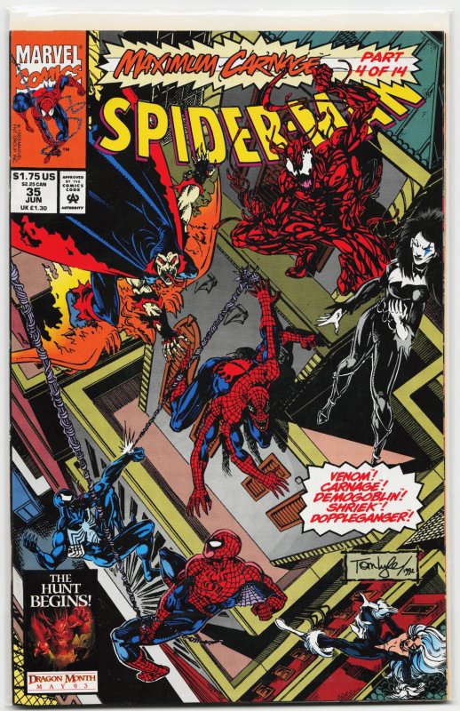 Spider-Man #35 (Marvel Comics, 1993), raw, ungraded comic book — front cover