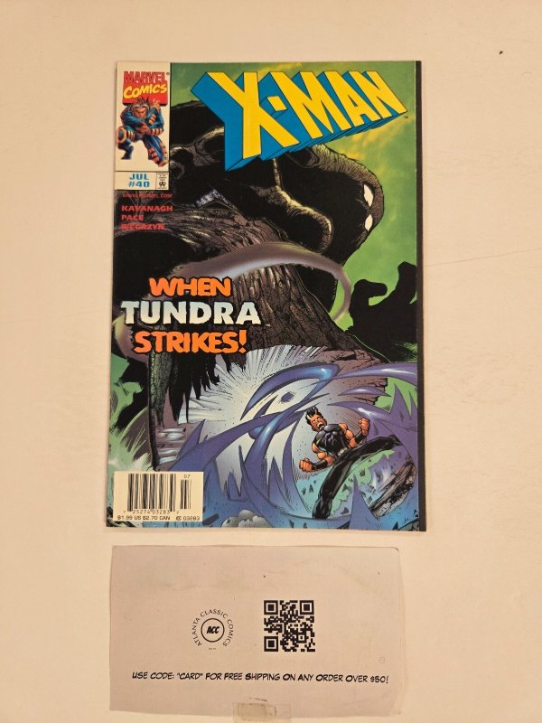 X-Man #40 (Marvel Comics, 1998), raw comic book in NM condition — front cover