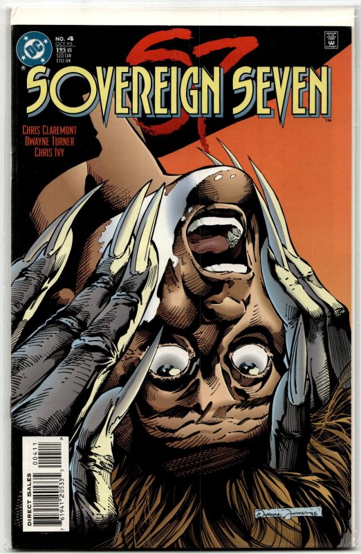 Sovereign Seven #4 (DC Comics, 1995), raw, ungraded comic book — front cover