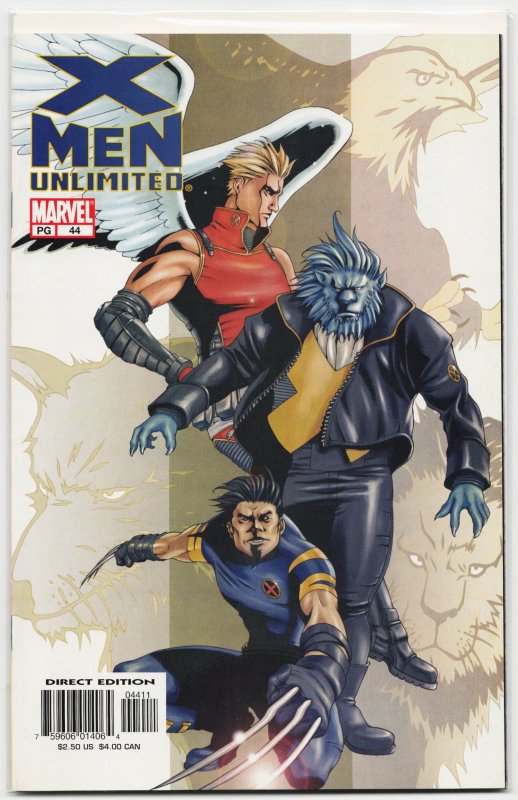 X-Men Unlimited #44 (Marvel Comics, 2003), raw, ungraded comic book — front cover