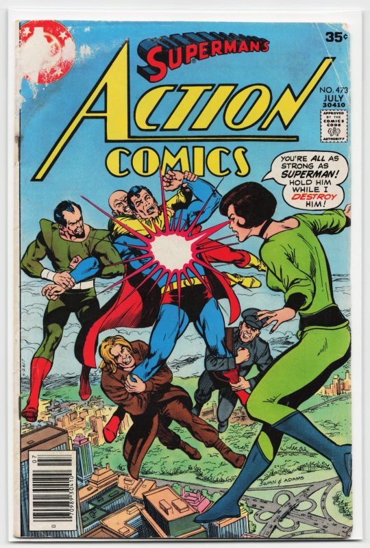 Action Comics #473 (DC Comics, 1977), raw, ungraded comic book — front cover