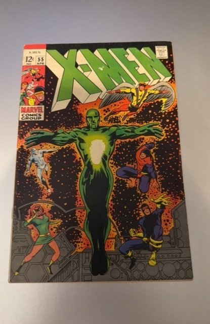 The X-Men #55 (Marvel Comics, 1969), raw, ungraded comic book — front cover