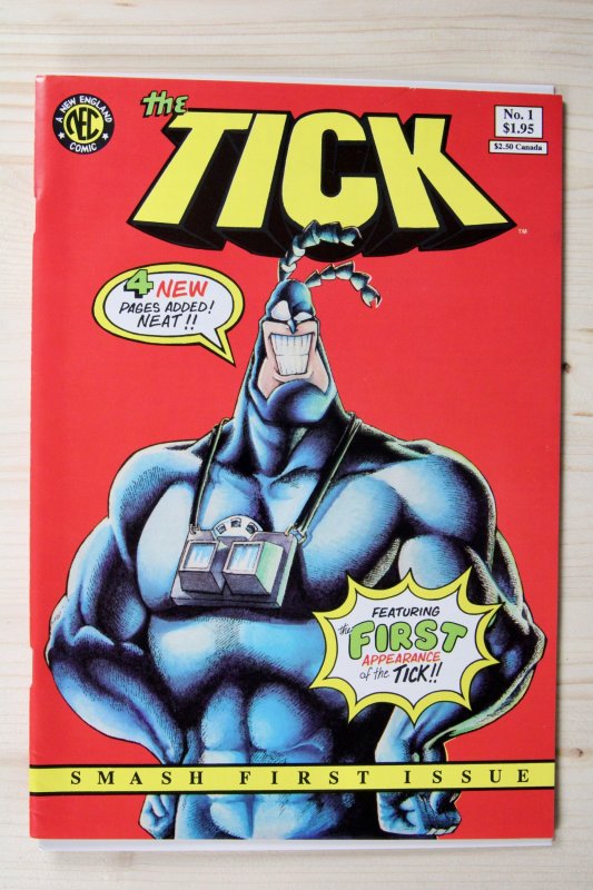 The Tick #1 (1988), raw comic book in VF- 7.5 condition — front cover