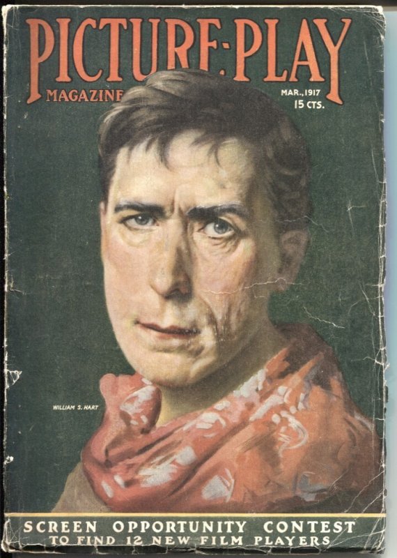 MAG: Picture-Play 3/1917-William S Hart-Douglas Fairbanks-Fatty Arbuckle-VG, raw comic book in VG condition — front cover