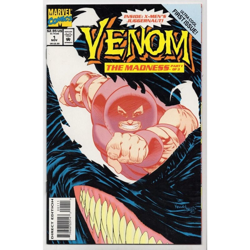 Venom: the Madness #1 (Marvel Comics, 1993), raw comic book in NM 9.4 condition — front cover
