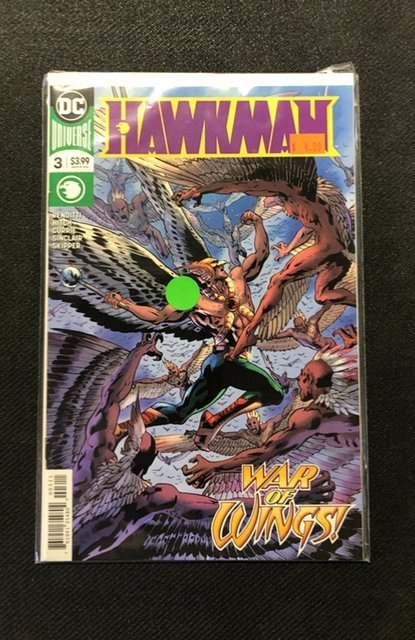 Hawkman #3 (DC Comics, 2018), raw, ungraded comic book — front cover
