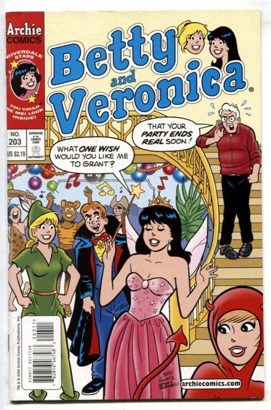 Betty and Veronica #203 (Archie Comics, 2004), raw comic book in VF condition — front cover