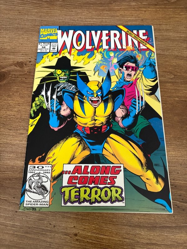 Wolverine #58 (Marvel Comics), raw comic book in NM condition — front cover