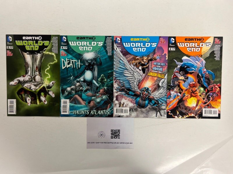 4 Earth 2 DC Comic Books # 2 3 4 5 Superman Batman Wonder Woman Flash 115 JS44, raw, ungraded comic book — front cover