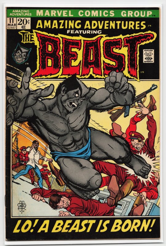 Amazing Adventures #11 (Marvel Comics, 1972), raw, ungraded comic book — front cover