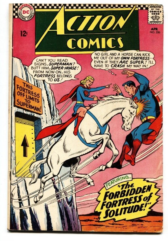 Action Comics #336 (DC Comics, 1966), raw comic book in VG condition — front cover